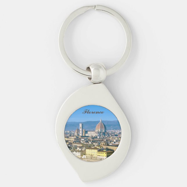 Chaveiro paisagem urbana de Florença com a catedral Duomo (Frente)