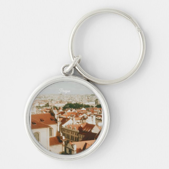 Chaveiro Paisagem Urbana de Praga Souvenir (Frente)