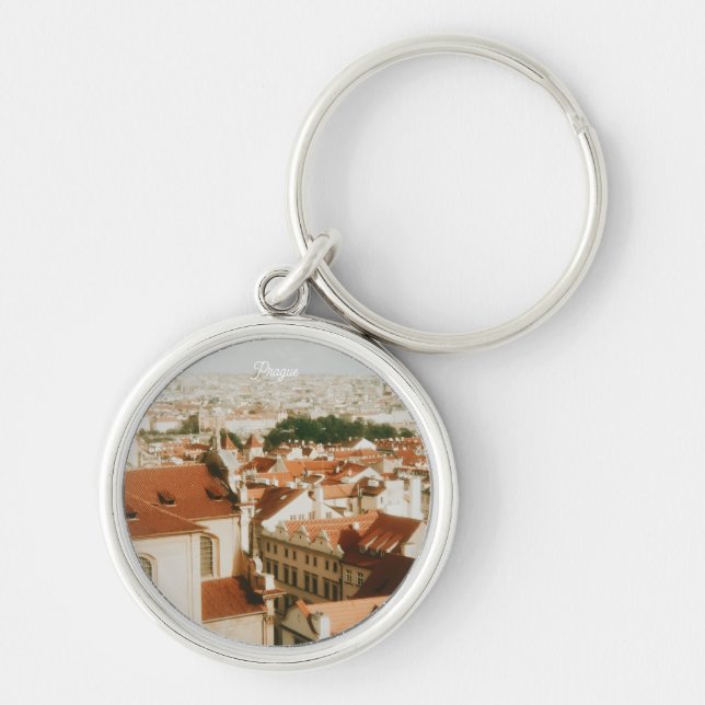 Chaveiro Paisagem Urbana de Praga Souvenir (Frente)