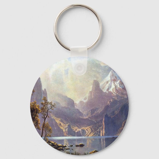 Chaveiro Paisagem Vintage, Lago Tahoe de Albert Bierstadt (Frente)