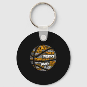 Chaveiro Palavras Inspiradoras de Basquete de Cotação Motiv