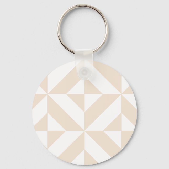 Chaveiro Pale Beige Geométrico Deco Cube Padrão (Frente)