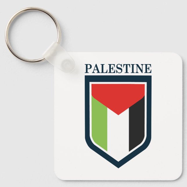 Chaveiro Palestina & bandeira palestina (Frente)