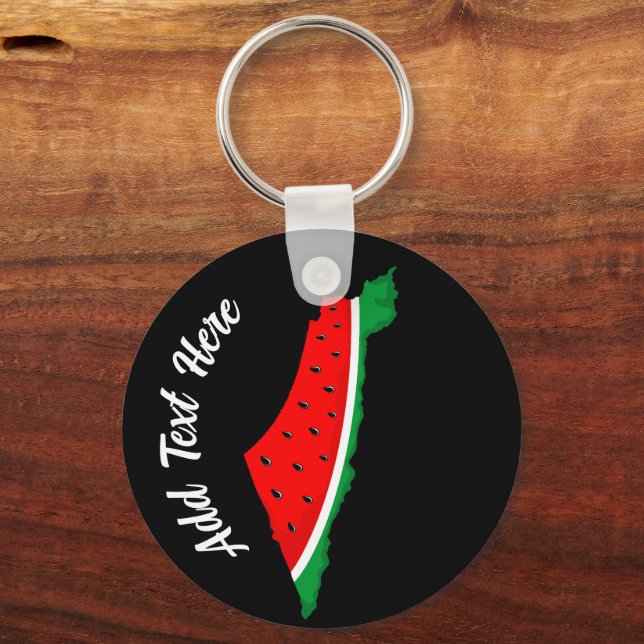 Chaveiro Palestina - Mapa Watermelon - Símbolo da liberdade (Frente)