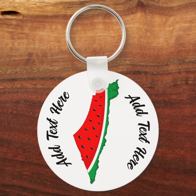 Chaveiro Palestina - Mapa Watermelon - Símbolo da liberdade (Frente)