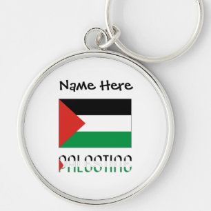 Chaveiro Palestine and Palestinian Flag Personalized