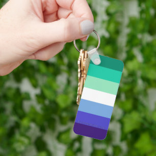 Chaveiro Paleta da bandeira de homens gays inclusiva trans 