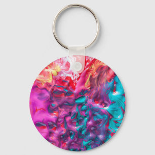 Chaveiro Paleta de abstrato de arte colorida de tinta úmida