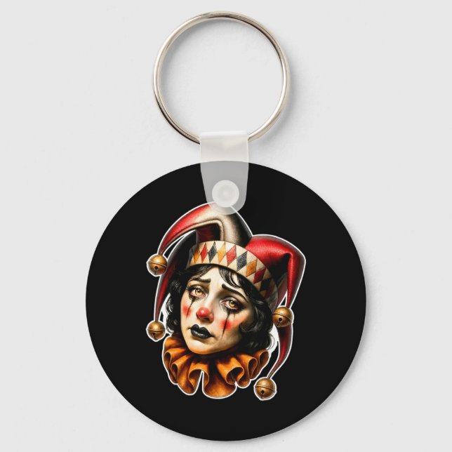 Chaveiro Palhaço Jester Triste (Frente)