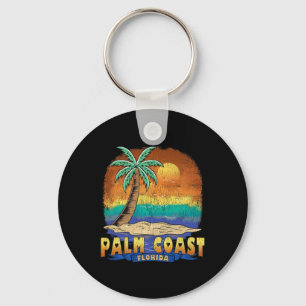 Chaveiro Palm Coast Flórida Vintage angustiou Souvenir