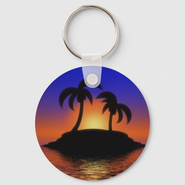 Chaveiro Palm Tree Sunset (Frente)