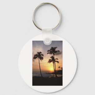 Chaveiro Palmeiras, por do sol, praia, Havaí