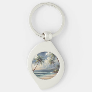 Chaveiro Palmeiras Viagem Havaiano Honolulu Mar Azul