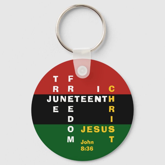 Chaveiro Pan Africano Christian JUNETEENTH (Frente)