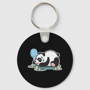 Chaveiro Panda Animal Badminton Shutles