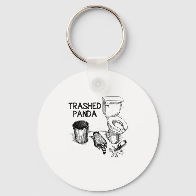 Chaveiro Panda Arrasado Macaco Engraçado Bêbado  (Frente)