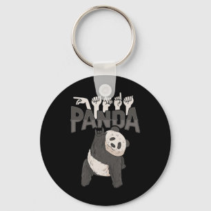 Chaveiro Panda Asl Gesto de Mão Surda Audição Perda Consciê