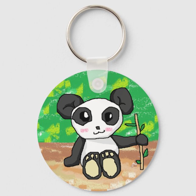Chaveiro panda de desenho animado fofo (Frente)