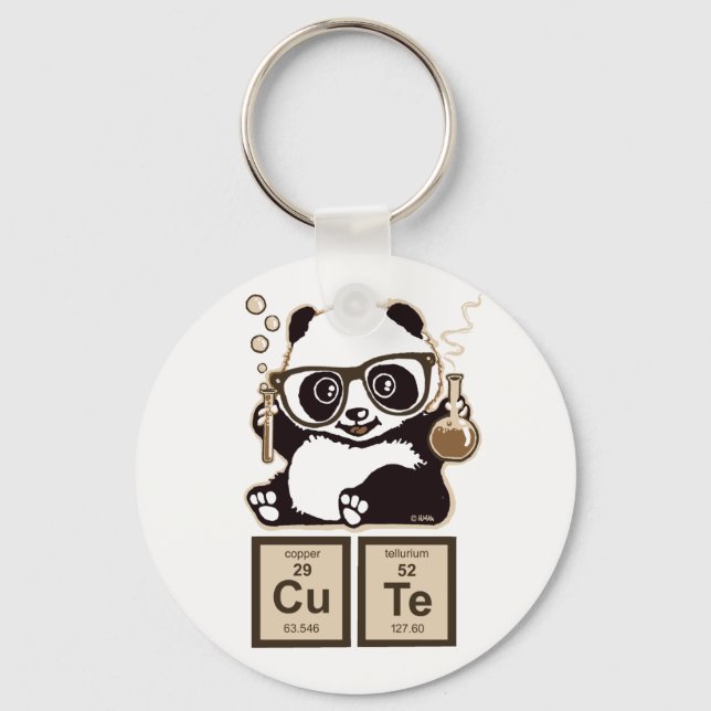 Chaveiro Panda de química descobriu fofo (Frente)