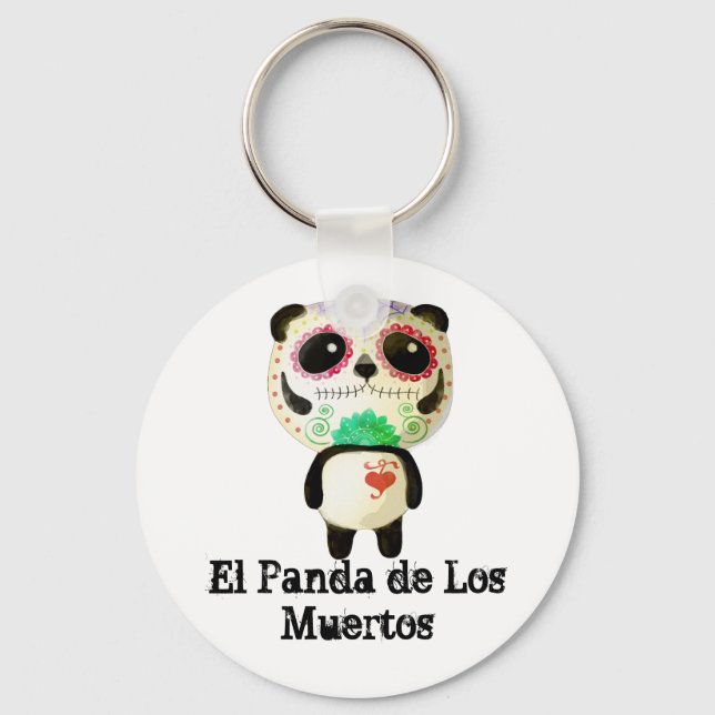 Chaveiro Panda do Dia dos Mortos (Frente)