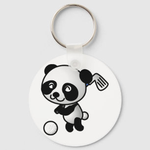 Chaveiro Panda jogando golfe