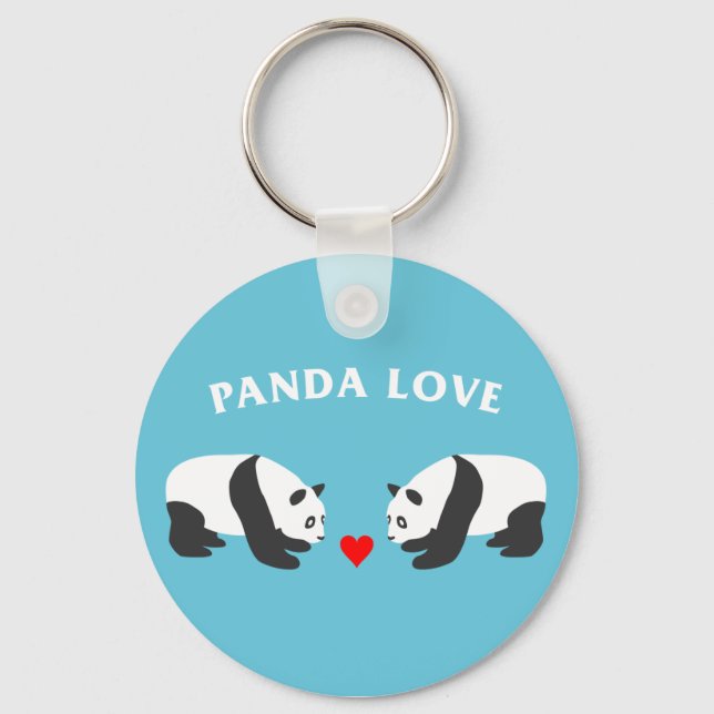 Chaveiro Panda Love (azul) (Frente)