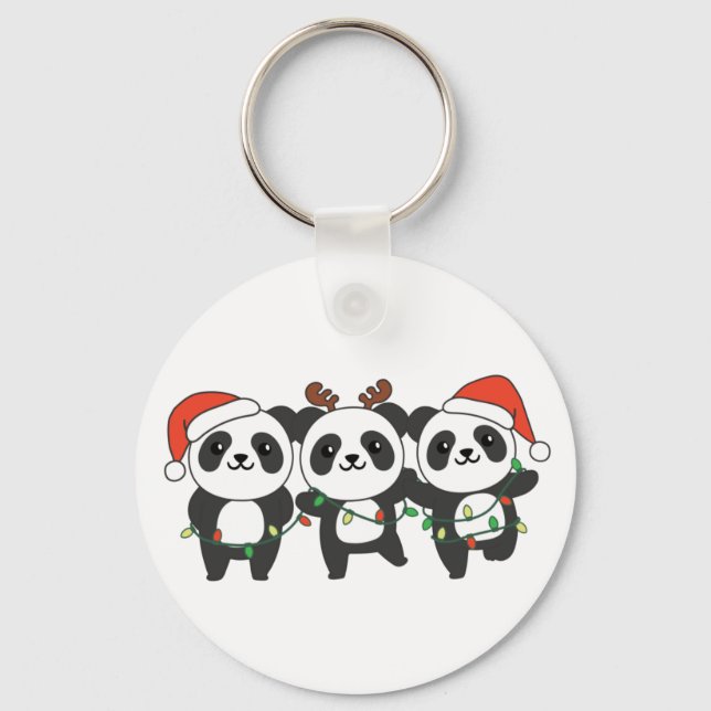 Chaveiro Panda Natal Animais Cujos Pandas Fortes Keyc (Frente)
