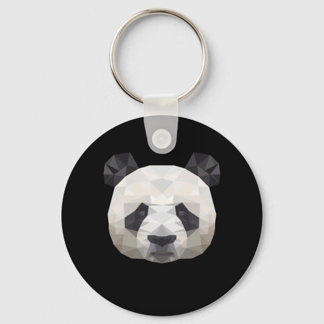 Chaveiro Panda Polygonal (Frente)