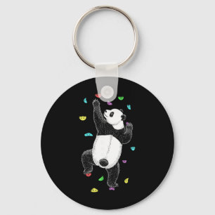 Chaveiro Panda Urso Engraçado Escalada Parede Interior Esca