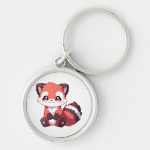 Chaveiro panda vermelho fofo