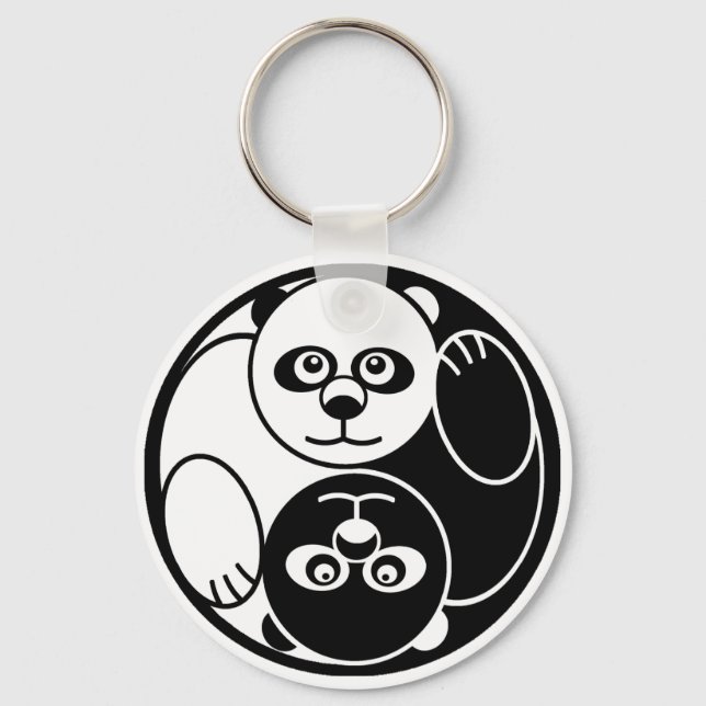 Chaveiro Panda Yin Yang (Frente)