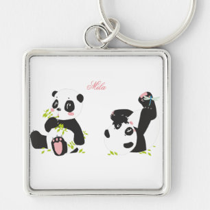 Chaveiro Pandas-brancas