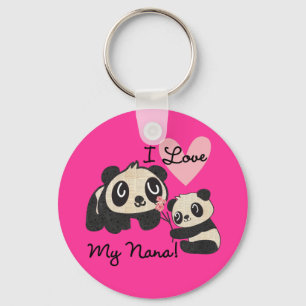 Chaveiro Pandas I Love My Nana