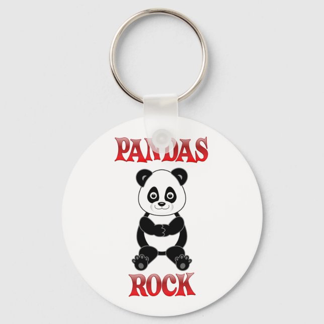 Chaveiro Pandas Rock (Frente)