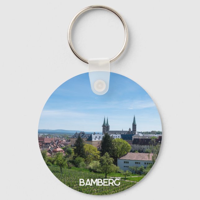Chaveiro Panorama da antiga cidade histórica de Bamberg, Al (Frente)