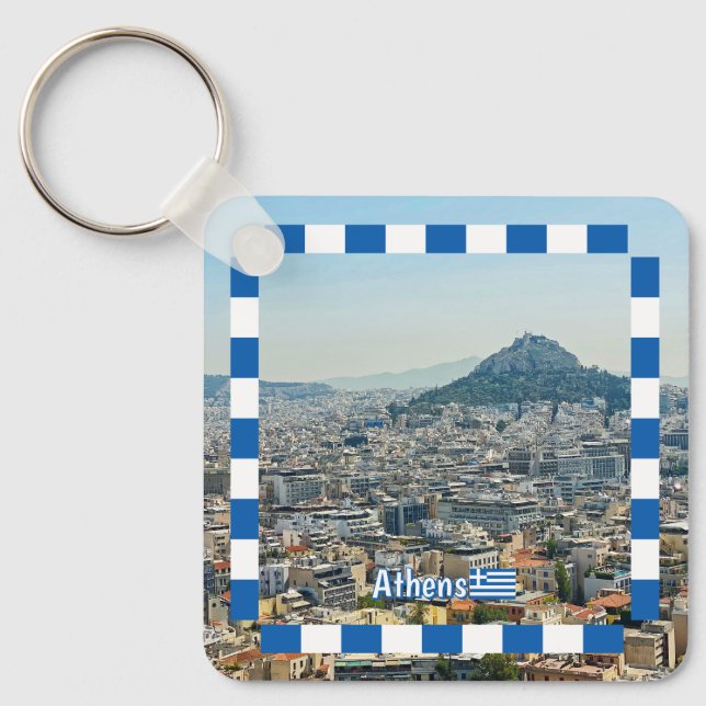 Chaveiro panorama de Atenas, viagem (Frente)