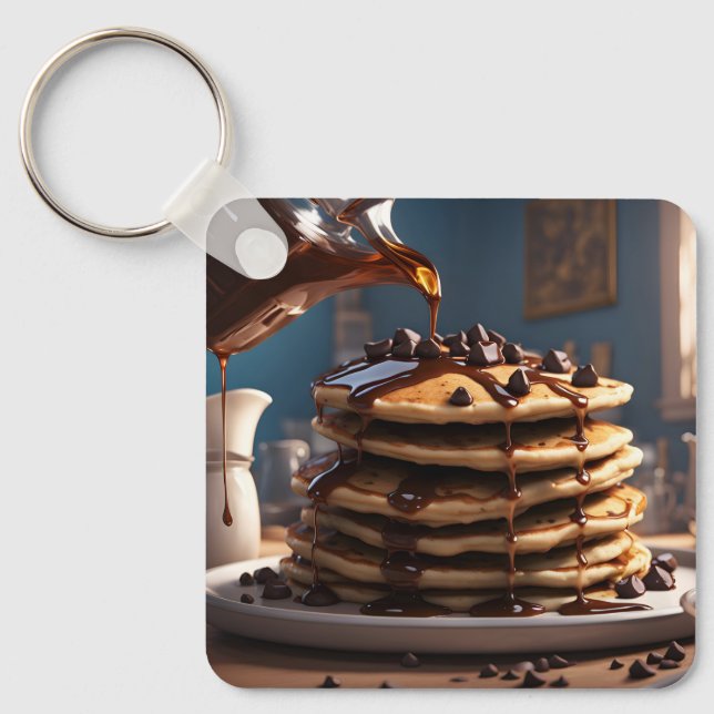 Chaveiro Panquecas com gotas de chocolate. (Frente)