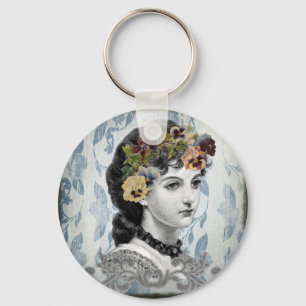 Chaveiro Pansias da Mulher Vitoriana no Tapeçaria