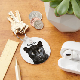 Chaveiro Panther Wild Animal Personalised Name