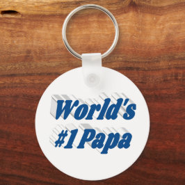 Chaveiro Papa com texto azul-marinho