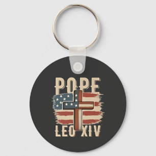 Chaveiro Papa Leão XIV Igreja Cristã Da Pope EUA Bandeira