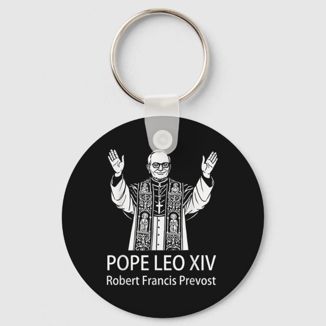 Chaveiro Papa Leo Xiv Robert Francis Prevost (Frente)