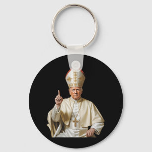 Chaveiro Papa Trump Engraçado Trump Vaticano Cristão Retro