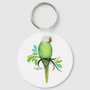 Chaveiro Papagaio-do-pescoço-verde-indiano
