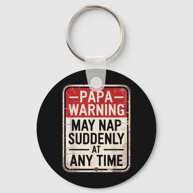 Chaveiro Papai Dorme Humor Divertido de Pai (Frente)