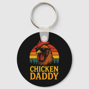 Chaveiro Papai Frango - Fazendeiro de Aves Engraçado Retro