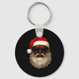 Chaveiro Papai Noel Afro-Americano de Natal Pijama Legal Pr