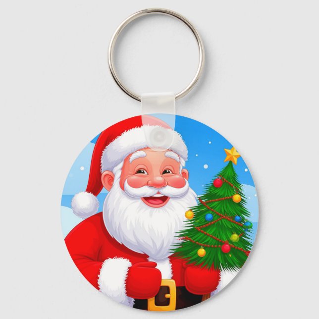 Chaveiro Papai Noel Alegre (Frente)