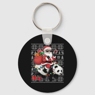 Chaveiro Papai Noel ao Estilo Suéter de Natal Feio Montado