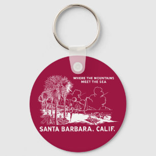 Chaveiro Papai noel Barabara Califórnia do vintage